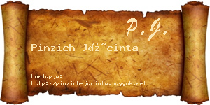 Pinzich Jácinta névjegykártya
